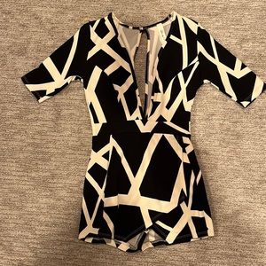 Black & White Romper